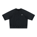 4GVIN Unisex Vintage Wash Boxy Short Sleeve Sweatshirt