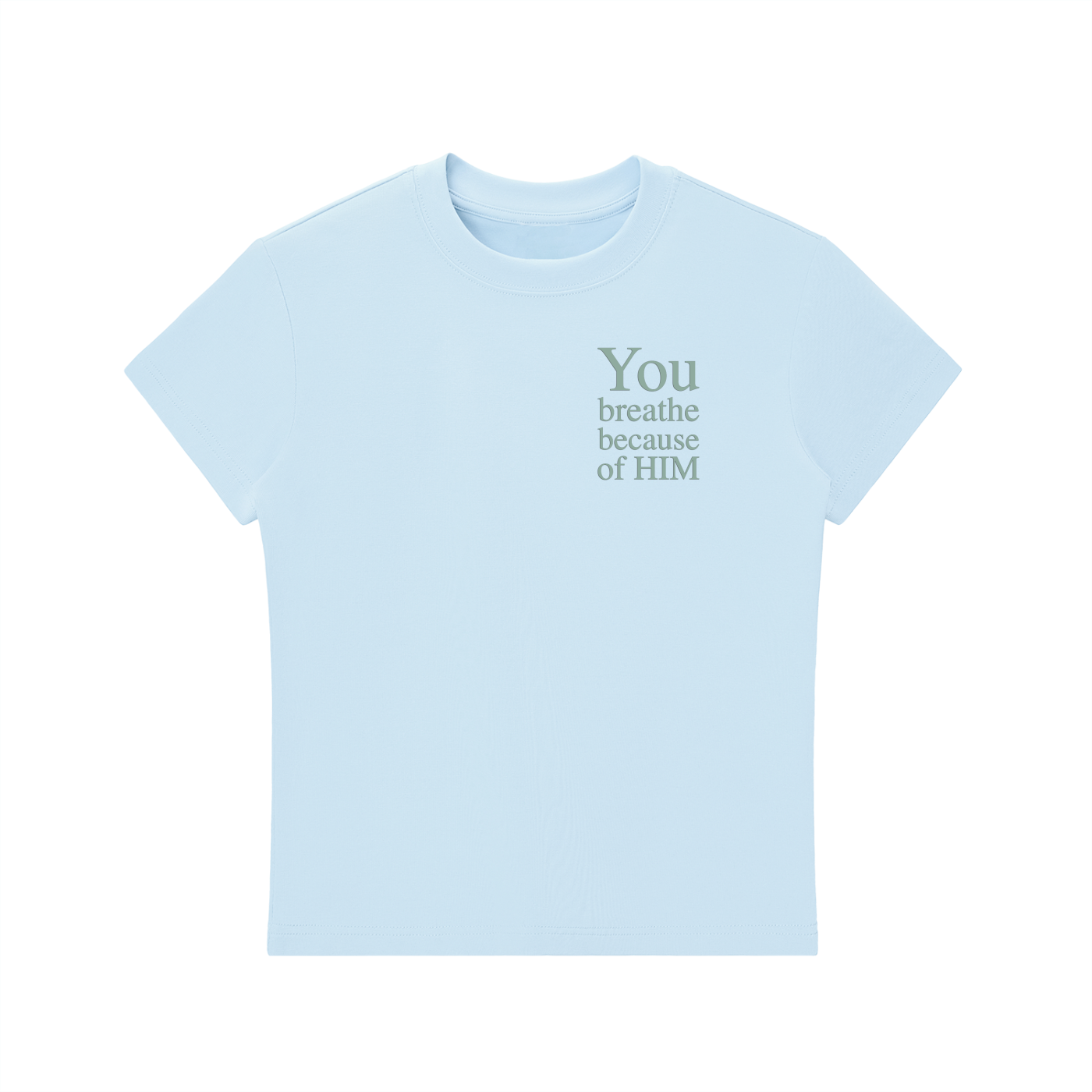 4GVIN "Breath of Life" Girls Essential Bodycon Crewneck T-Shirt
