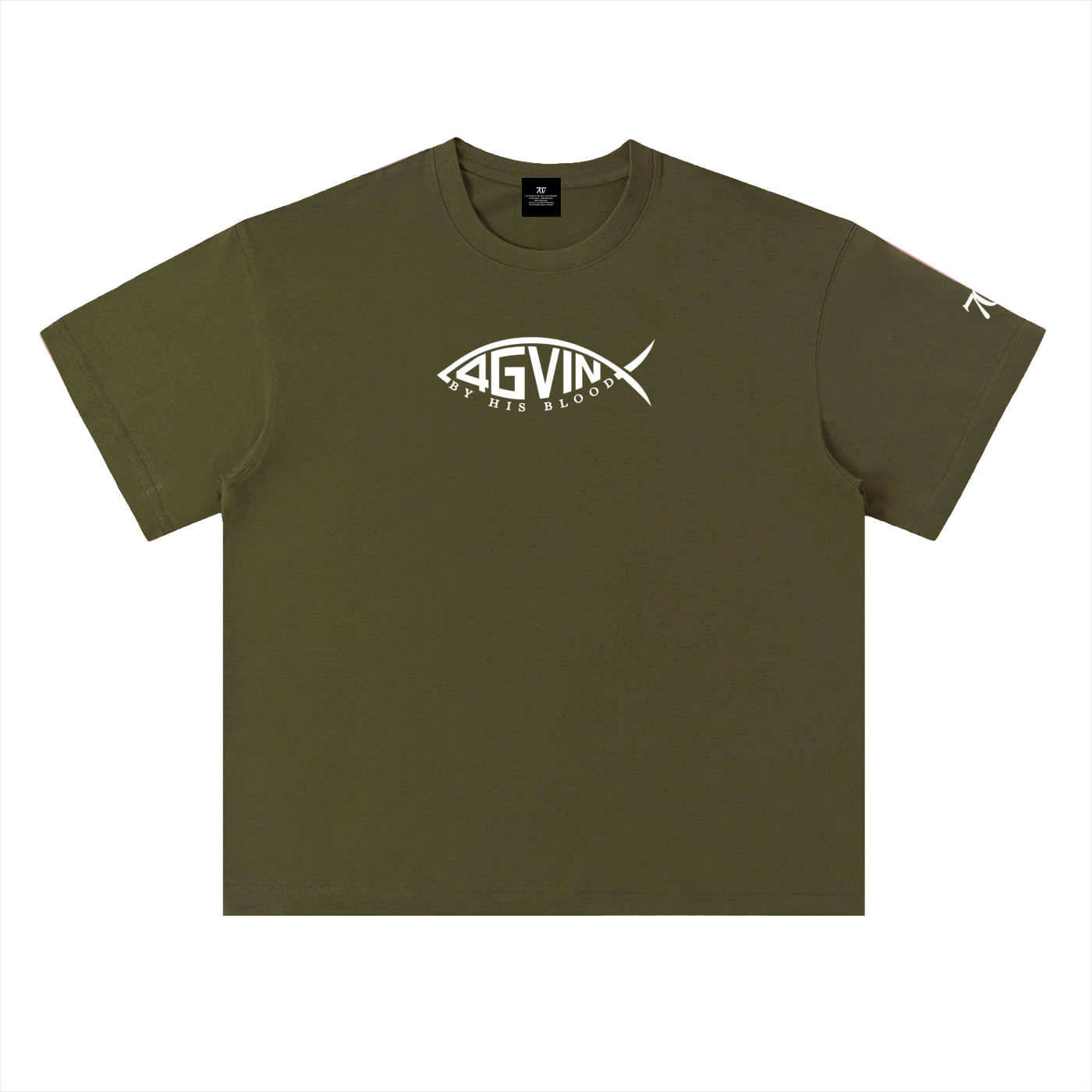 4GVIN ( PEZ IXOYE ) Drop Shoulder Cotton T-Shirt