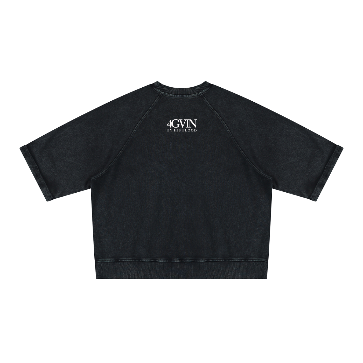 4GVIN Unisex Vintage Wash Boxy Short Sleeve Sweatshirt