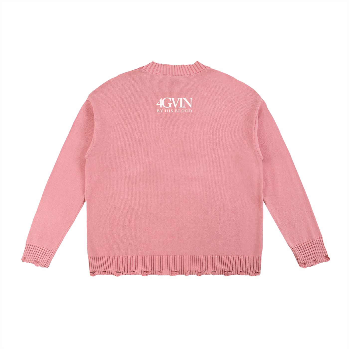 4GVIN ( 707 ) Washed Hand-Frayed Sweater