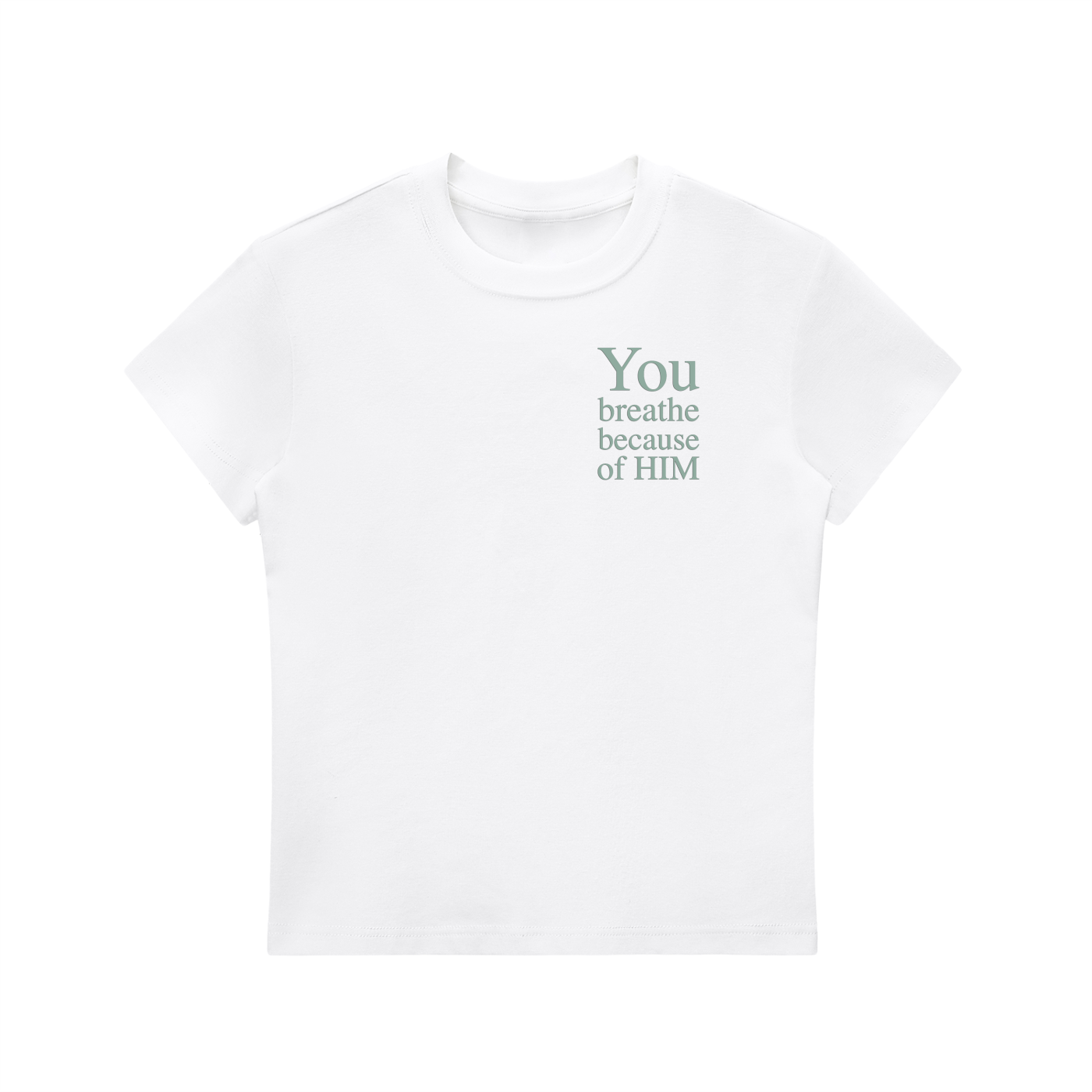 4GVIN "Breath of Life" Girls Essential Bodycon Crewneck T-Shirt