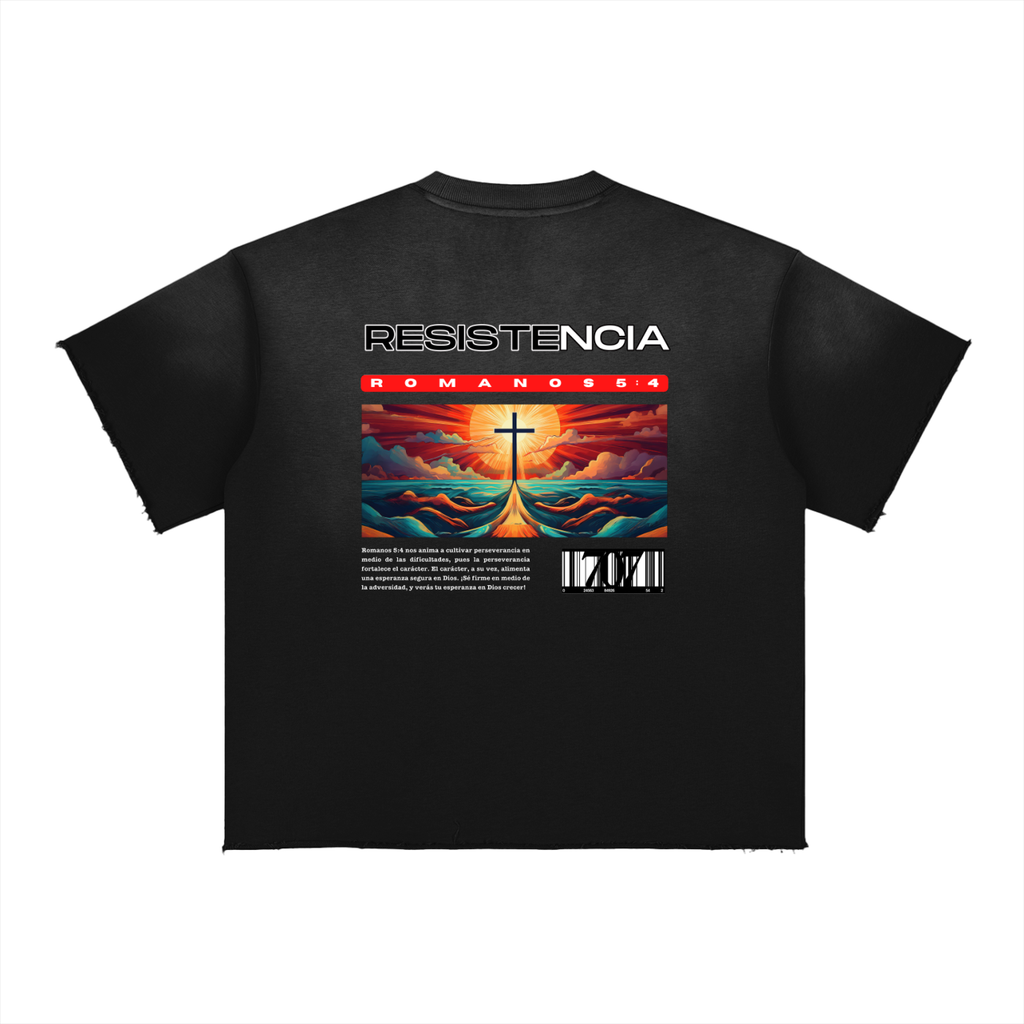 4GVIN Black "Resistencia" Graphic T-Shirt