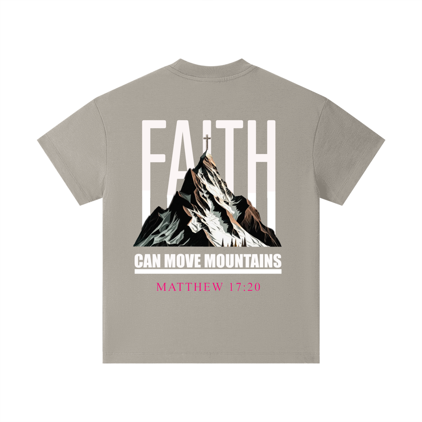 4GVIN "Faith Can Move Mountains" Pure Cotton Essential Kids T-Shirt