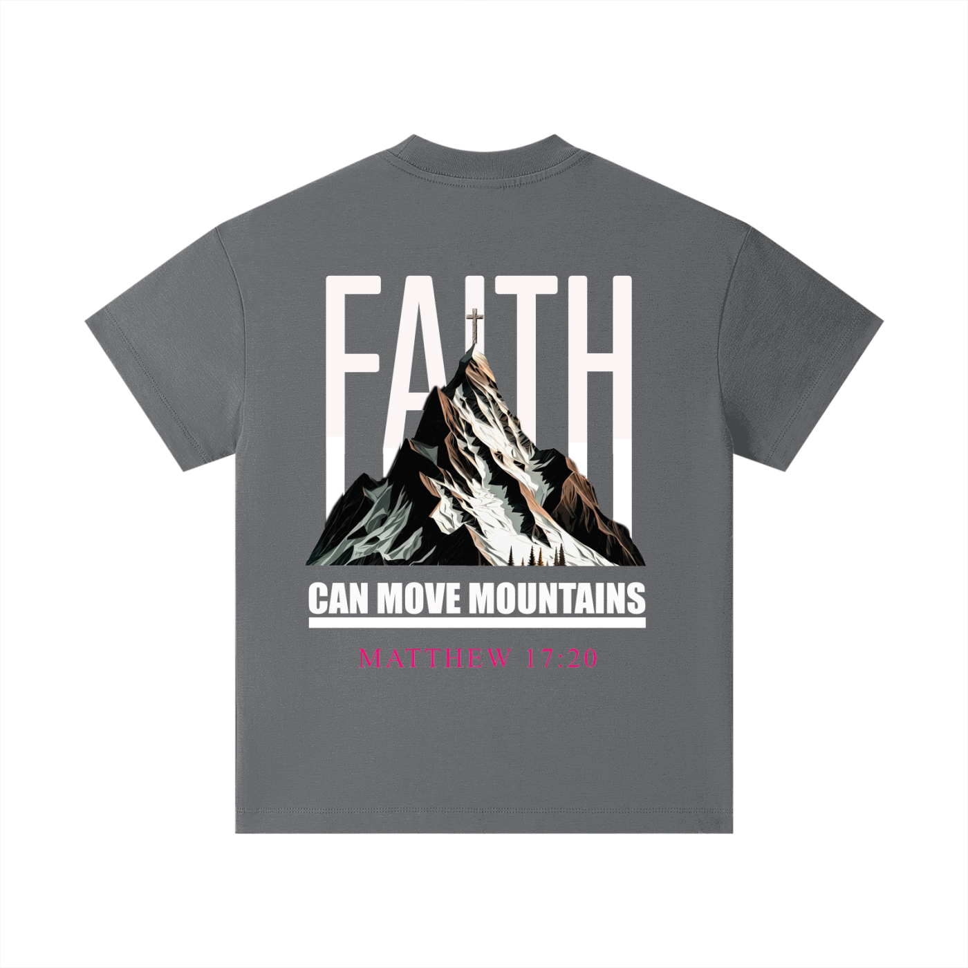 4GVIN "Faith Can Move Mountains" Pure Cotton Essential Kids T-Shirt