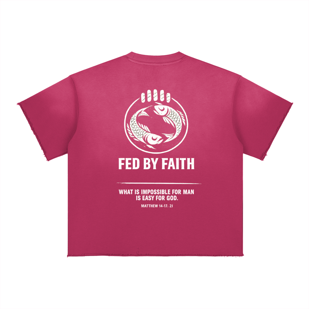 4GVIN ( 5 Panes ) Fade Raw Edge T-Shirt