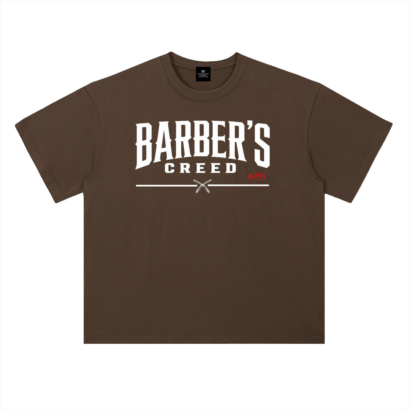 4GVIN ( Barber ) Heavyweight Drop Shoulder Cotton T-Shirt