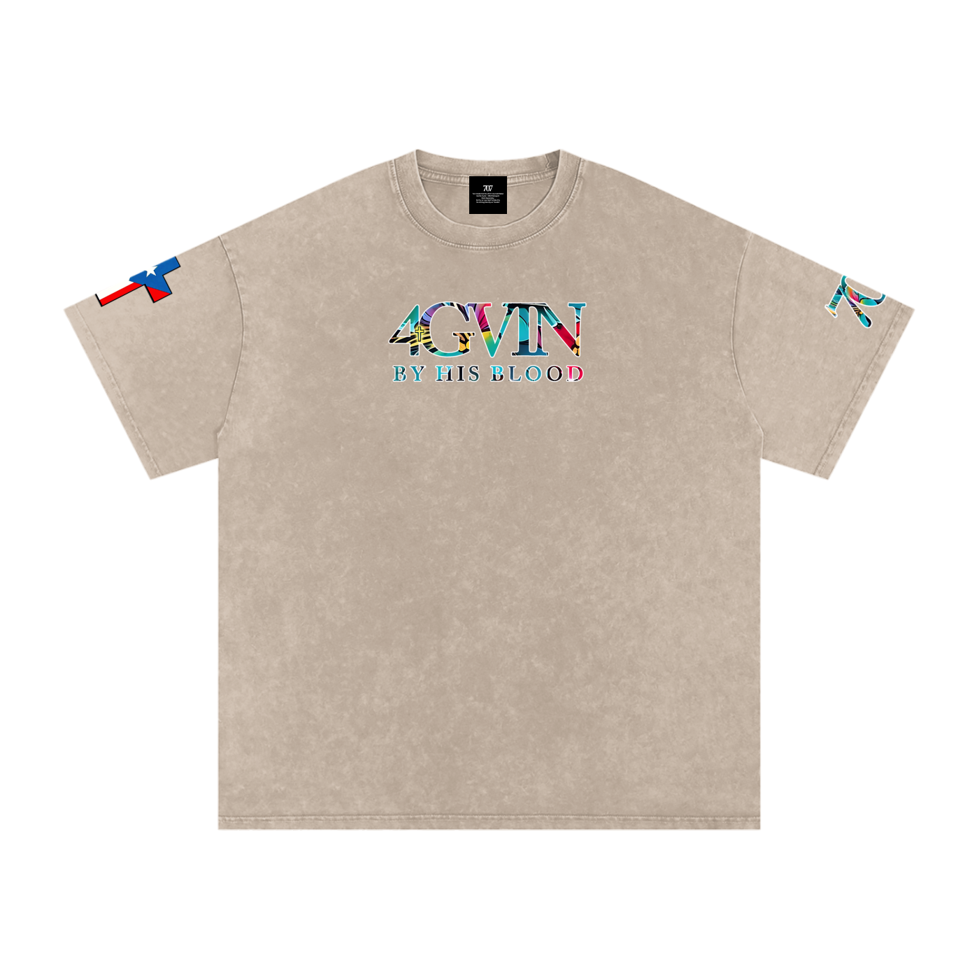 4GVIN Washed Oversized Cotton T-Shirt