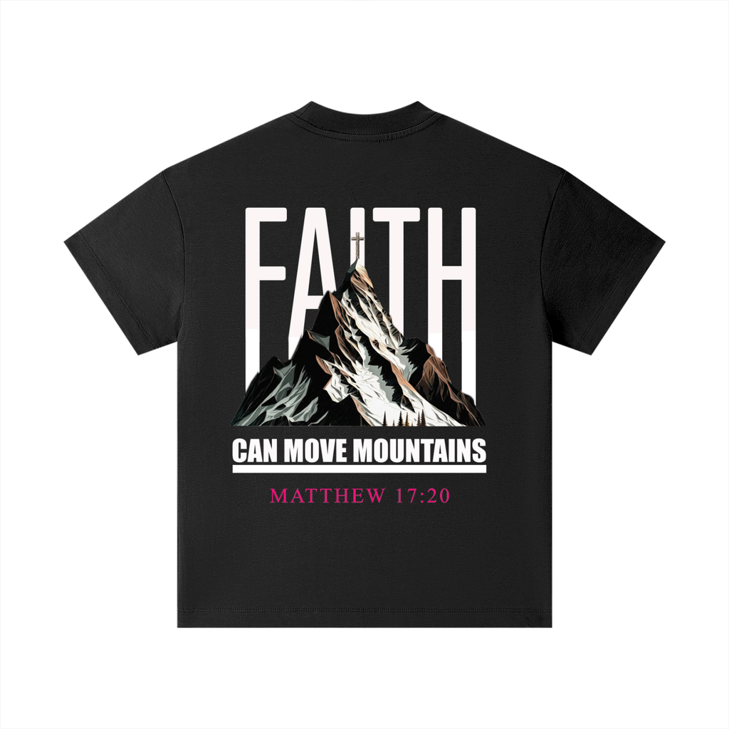 4GVIN "Faith Can Move Mountains" Pure Cotton Essential Kids T-Shirt