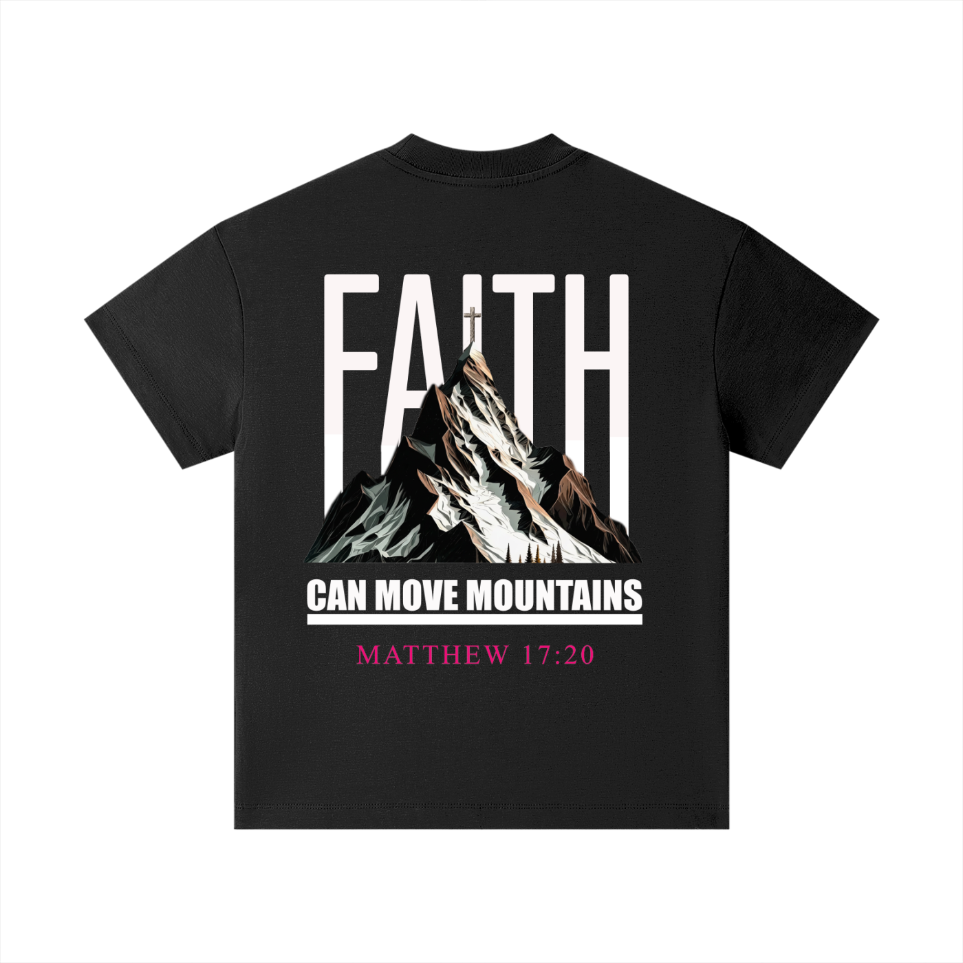 4GVIN "Faith Can Move Mountains" Pure Cotton Essential Kids T-Shirt