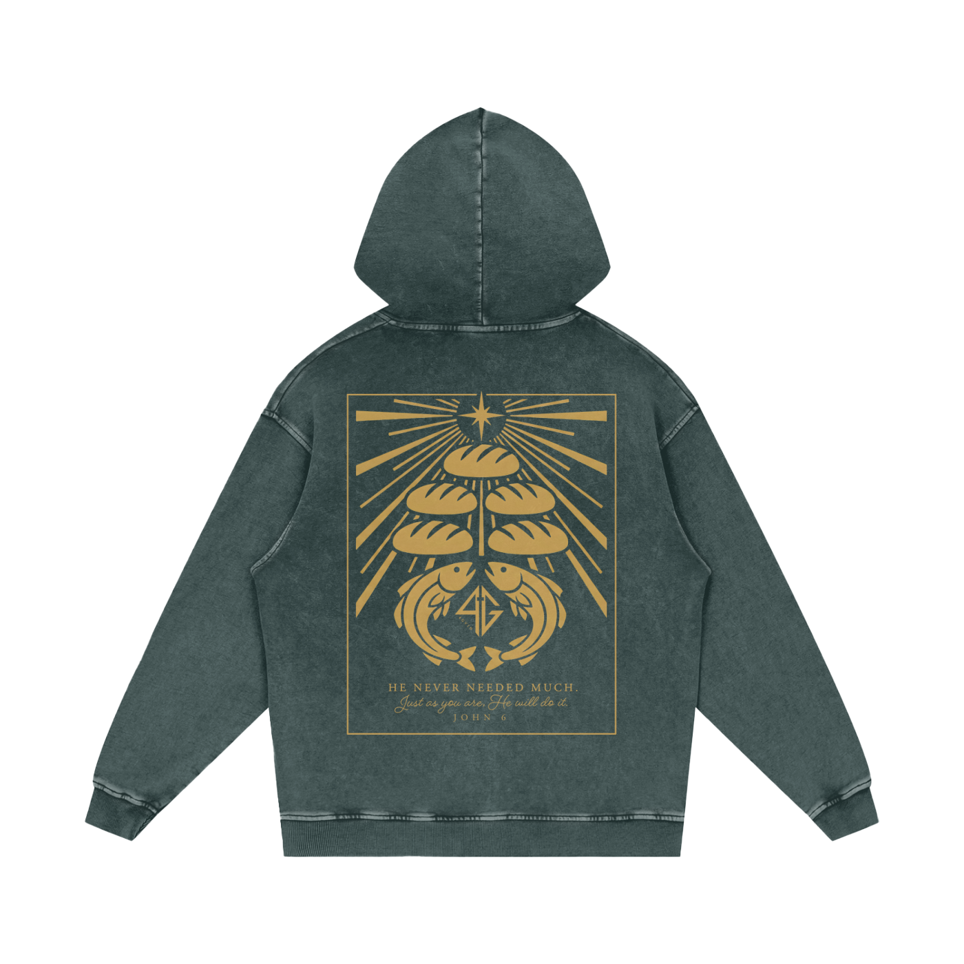 4GVIN ( 5 Panes ) Snow Washed Loose Cotton Hoodie
