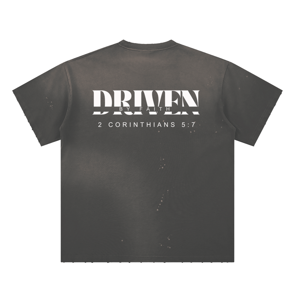 Hand-Frayed Sunfade Paint Splatter T-Shirt