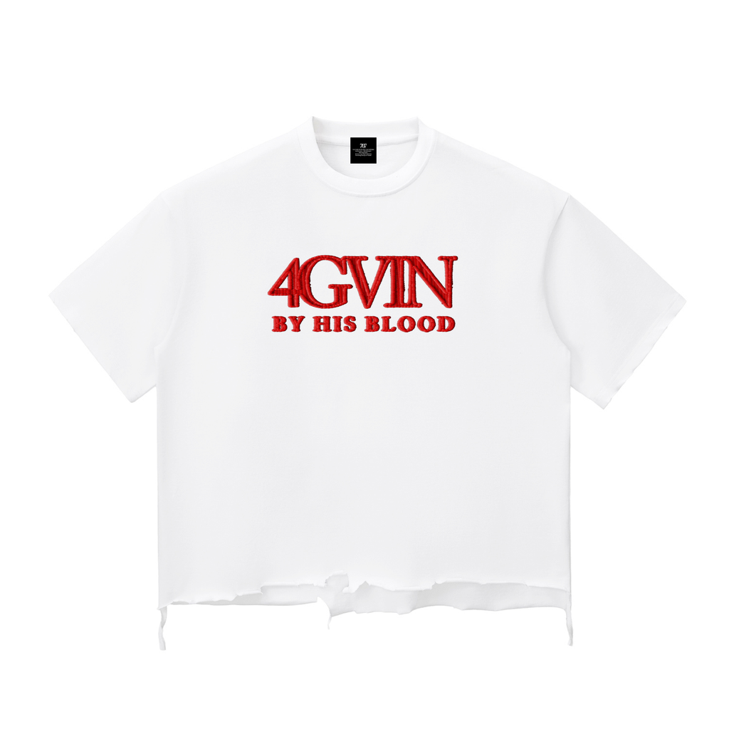 4GVIN - By His Blood" Distressed Vintage Tee