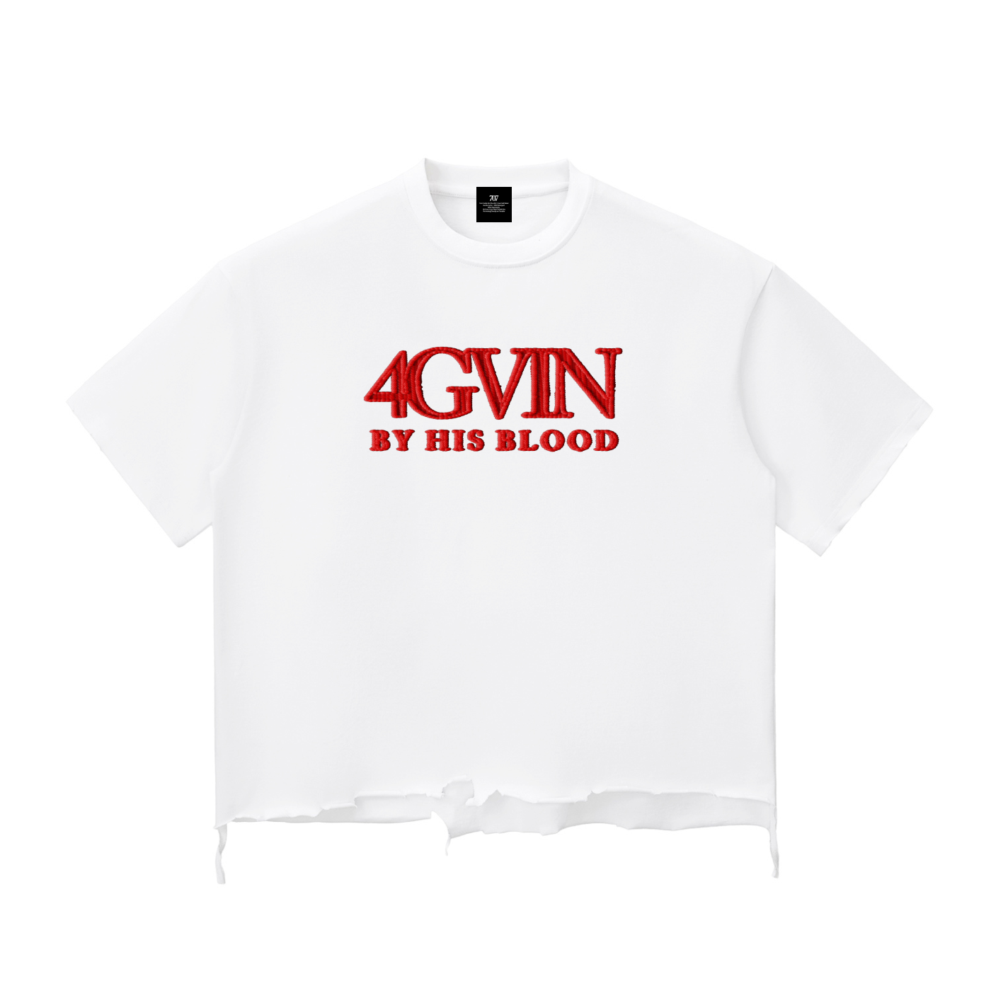 4GVIN - By His Blood" Distressed Vintage Tee