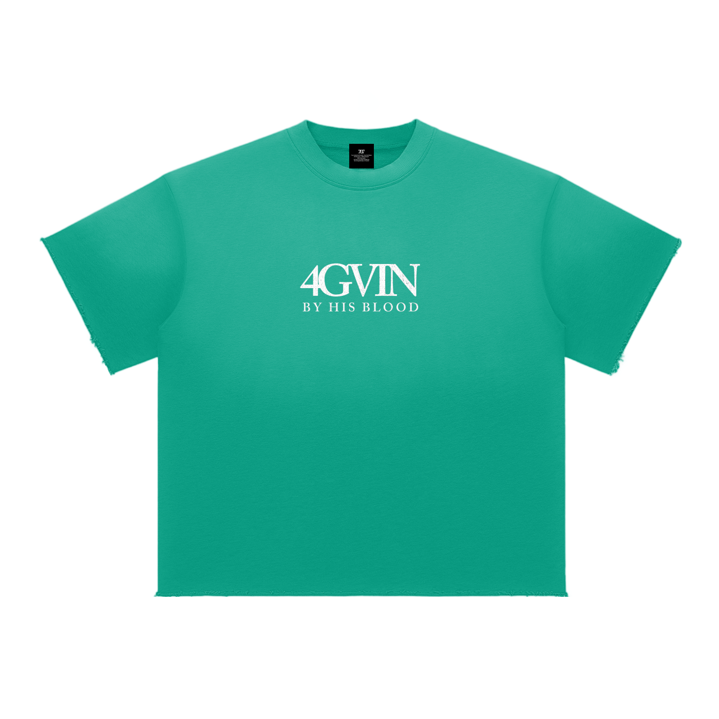 4GVIN ( 5 Panes ) Fade Raw Edge T-Shirt