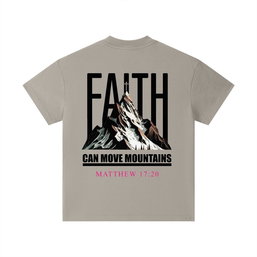 4GVIN "Faith Can Move Mountains" Pure Cotton Essential Kids T-Shirt