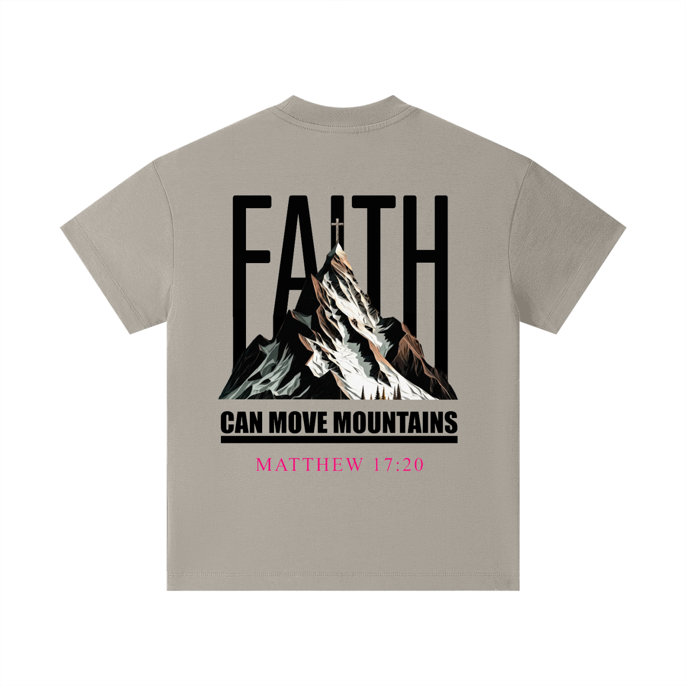 4GVIN "Faith Can Move Mountains" Pure Cotton Essential Kids T-Shirt