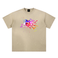 4GVIN ( Art ) Hand-Frayed Sunfade Paint Splatter T-Shirt