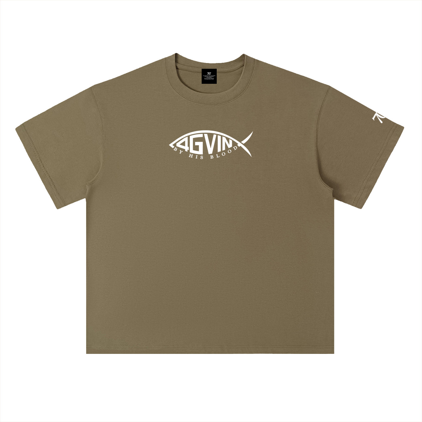 4GVIN ( PEZ IXOYE ) Drop Shoulder Cotton T-Shirt