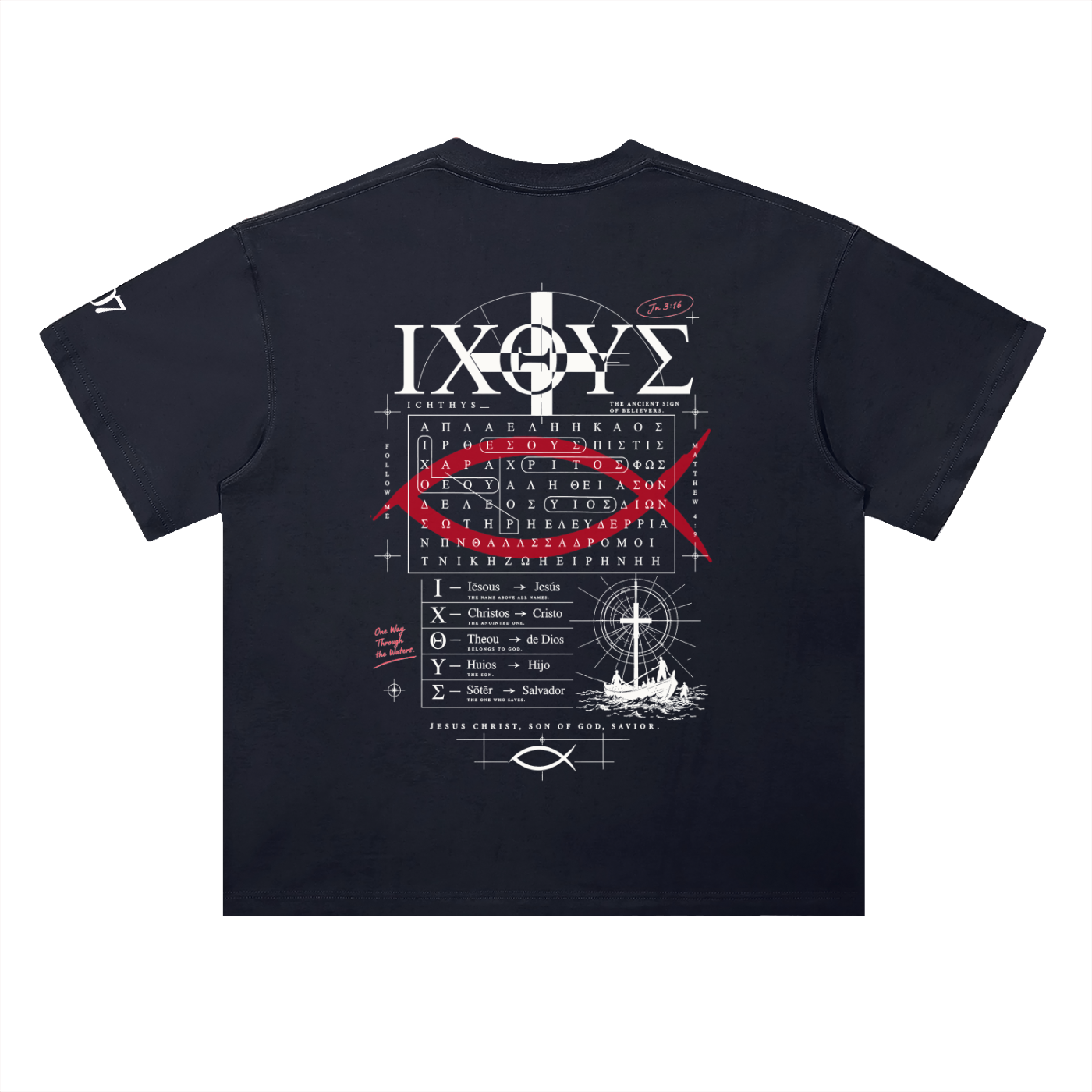 4GVIN ( PEZ IXOYE ) Drop Shoulder Cotton T-Shirt