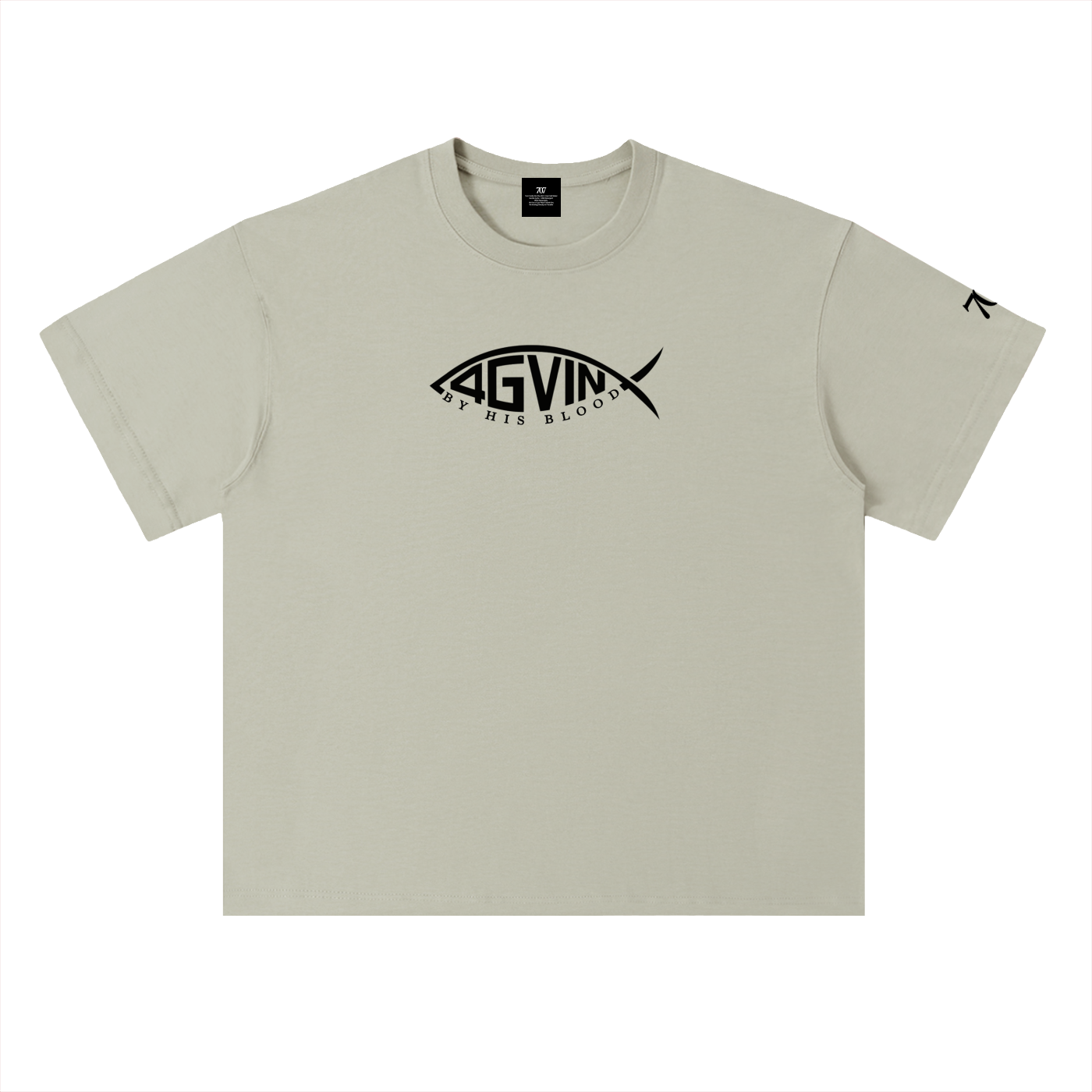 4GVIN ( PEZ IXOYE )   Drop Shoulder Cotton T-Shirt