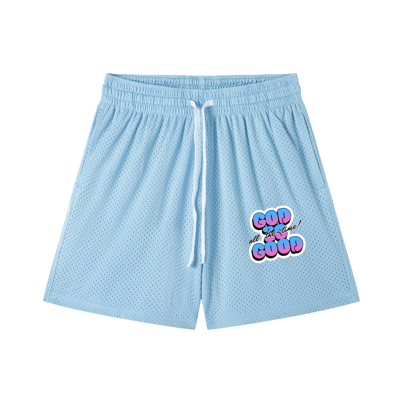 Mesh Drawstring Shorts