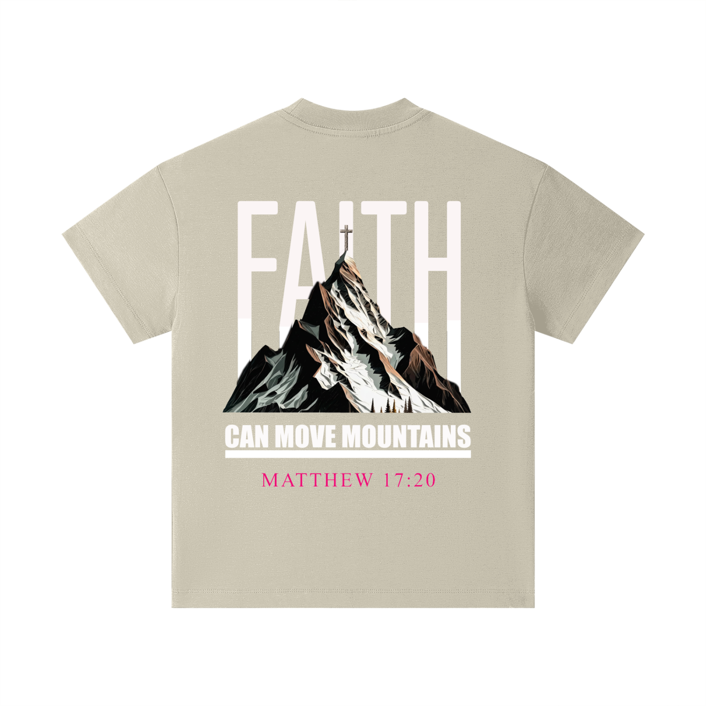 4GVIN "Faith Can Move Mountains" Pure Cotton Essential Kids T-Shirt