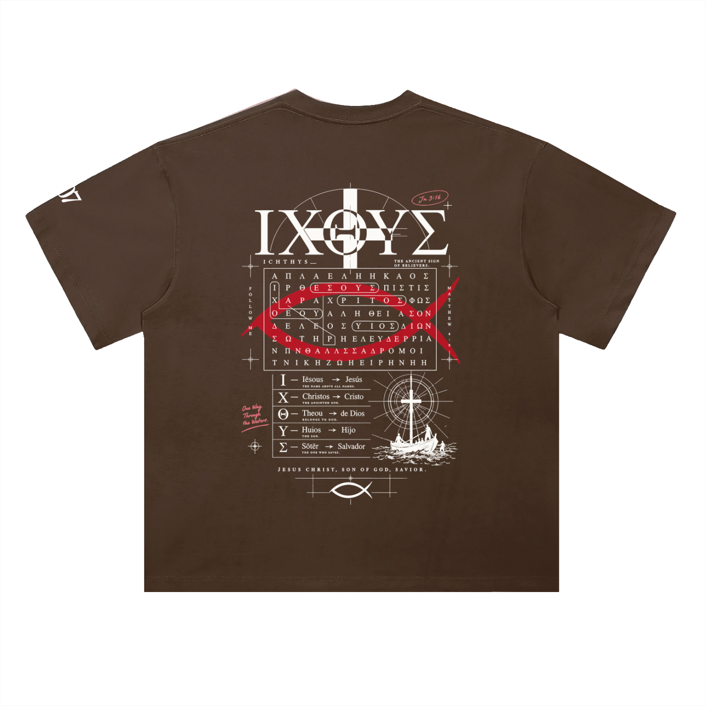4GVIN ( PEZ IXOYE ) Drop Shoulder Cotton T-Shirt