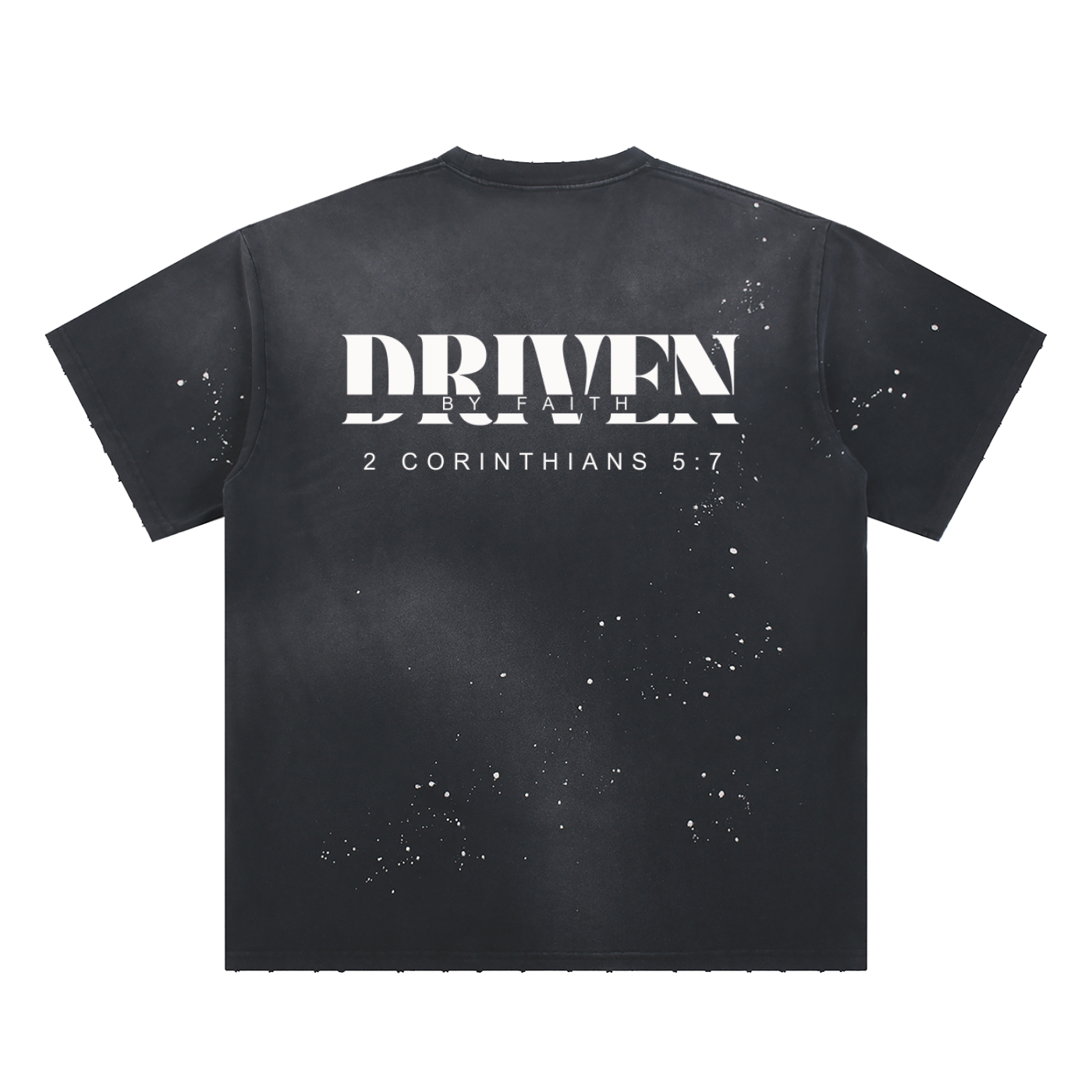 Hand-Frayed Sunfade Paint Splatter T-Shirt