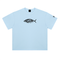 4GVIN ( PEZ IXOYE )   Drop Shoulder Cotton T-Shirt