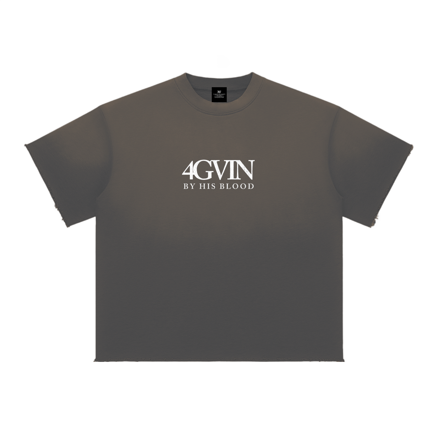 4GVIN ( 5 Panes ) Fade Raw Edge T-Shirt