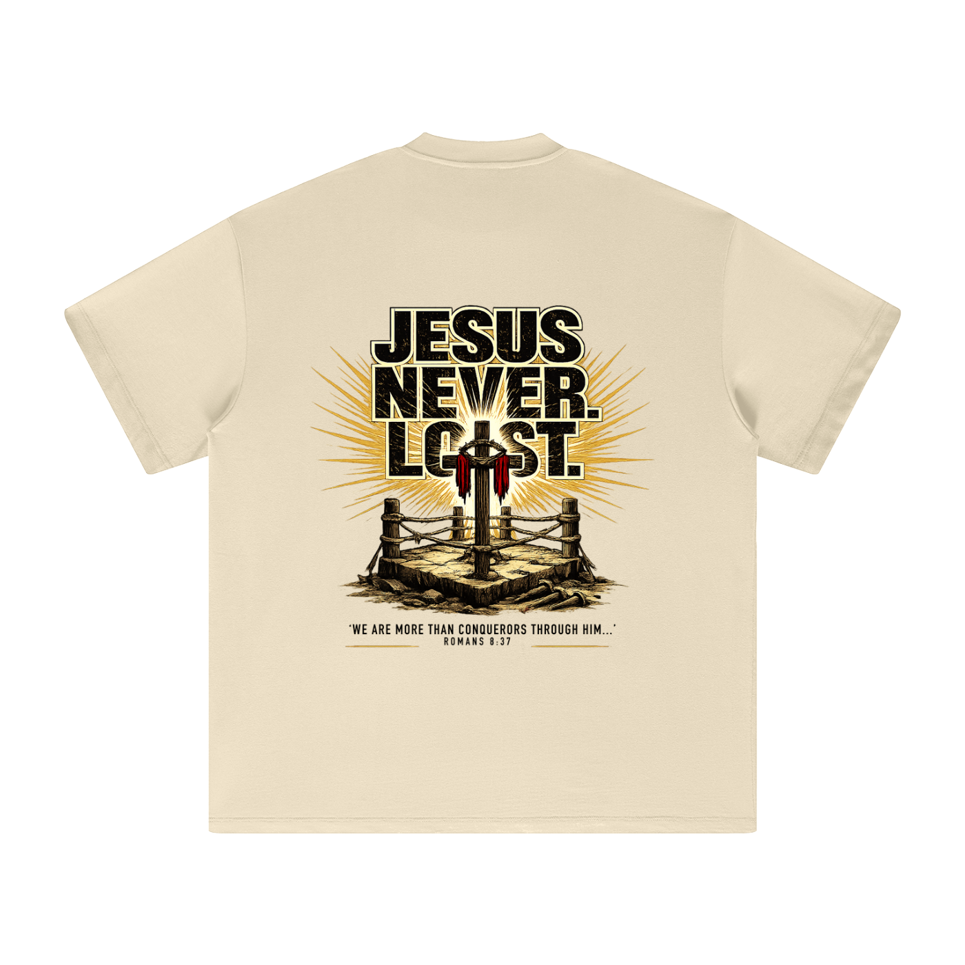 4GVIN ( Jesus Never )  Earth Tone T-Shirt