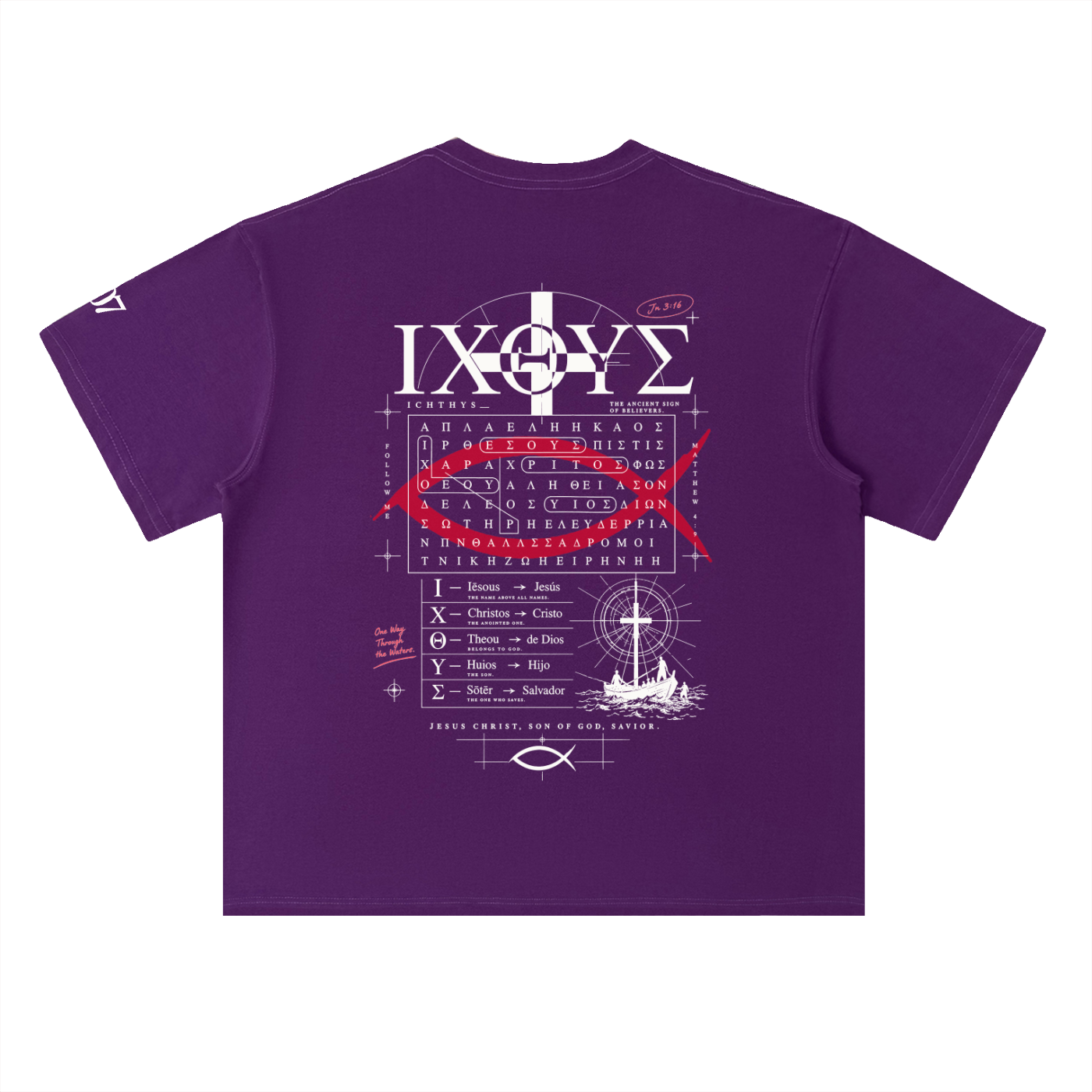 4GVIN ( PEZ IXOYE ) Drop Shoulder Cotton T-Shirt