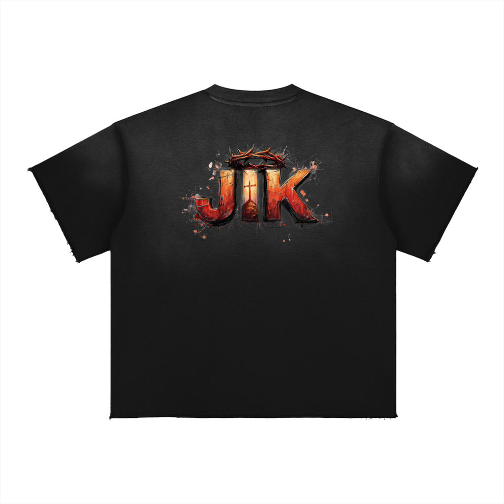 4GVIN Black "Jesus Is King" Graphic Tee