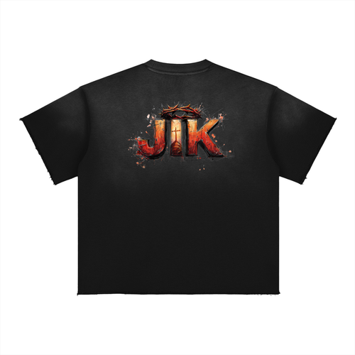 4GVIN Black "Jesus Is King" Graphic Tee