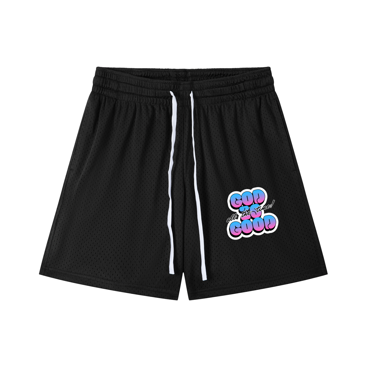 Mesh Drawstring Shorts