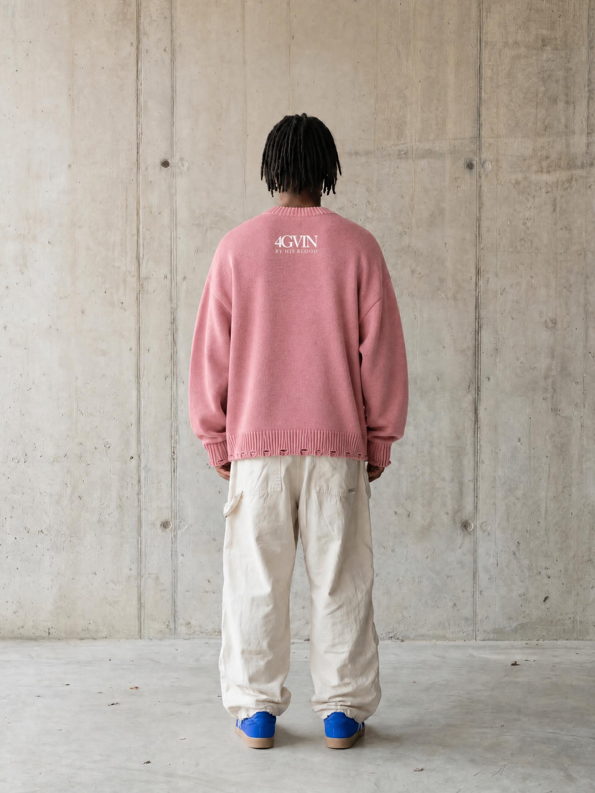 4GVIN ( 707 ) Washed Hand-Frayed Sweater