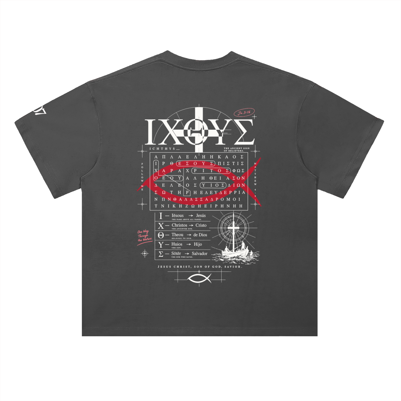4GVIN ( PEZ IXOYE ) Drop Shoulder Cotton T-Shirt