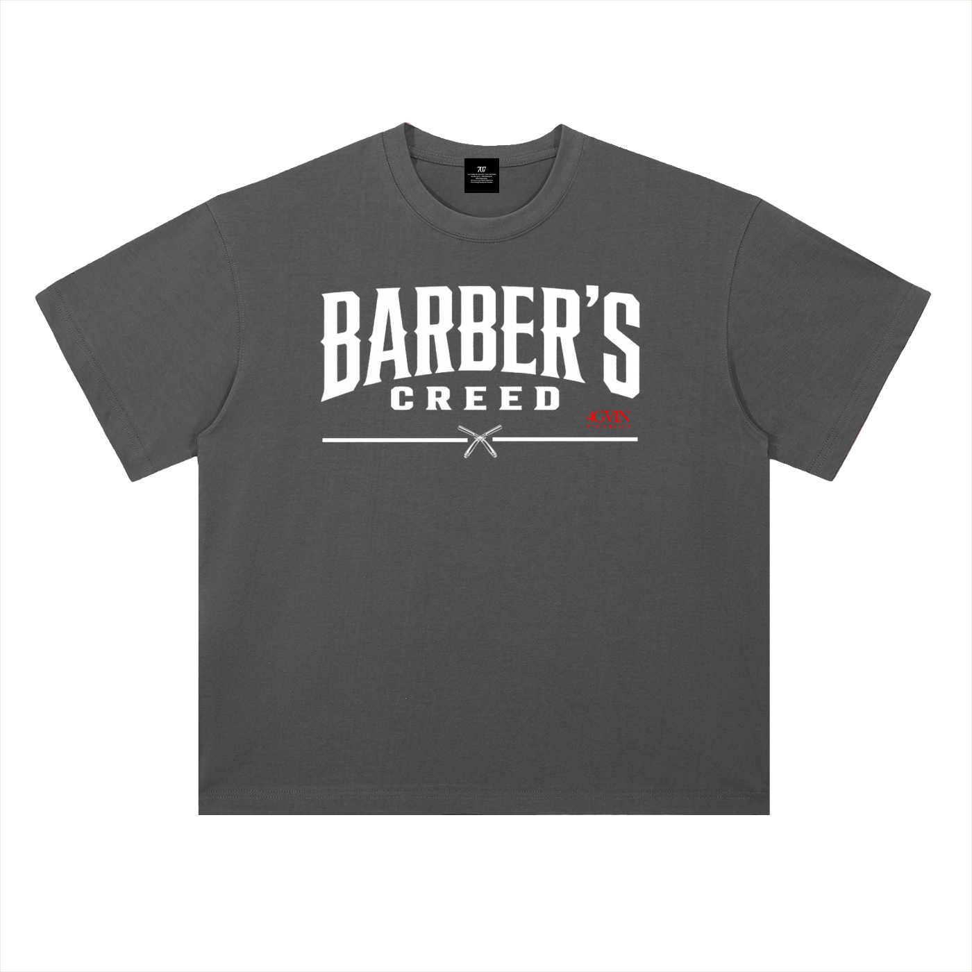 4GVIN ( Barber ) Heavyweight Drop Shoulder Cotton T-Shirt