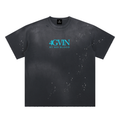 4GVIN Hand-Frayed Sunfade Paint Splatter T-Shirt
