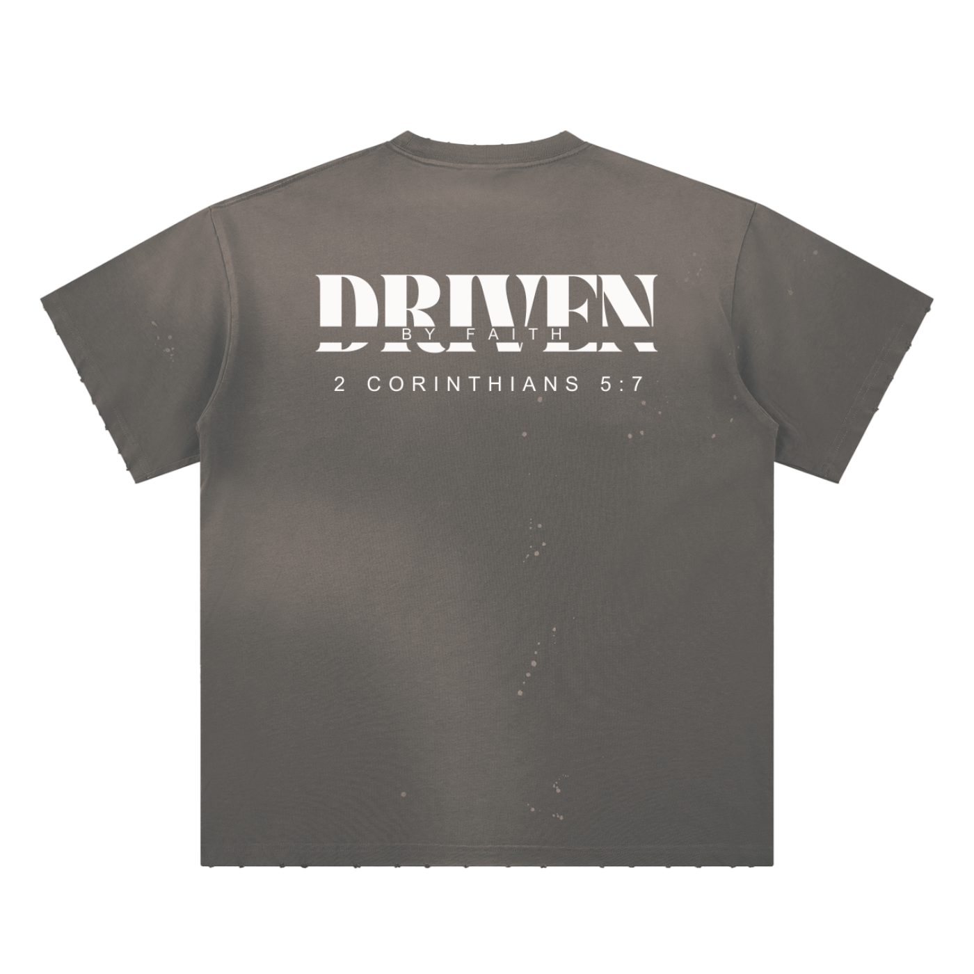 Hand-Frayed Sunfade Paint Splatter T-Shirt