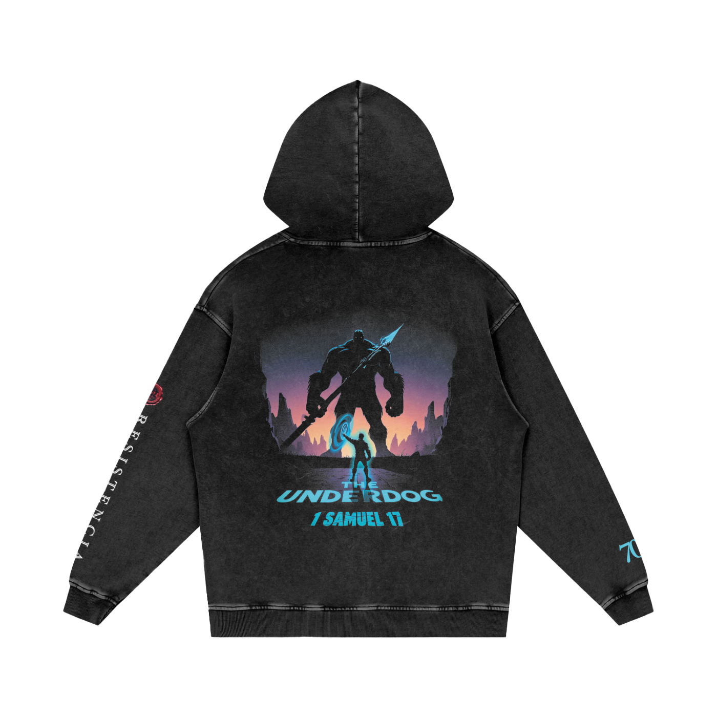 Snow Washed Loose Cotton Hoodie