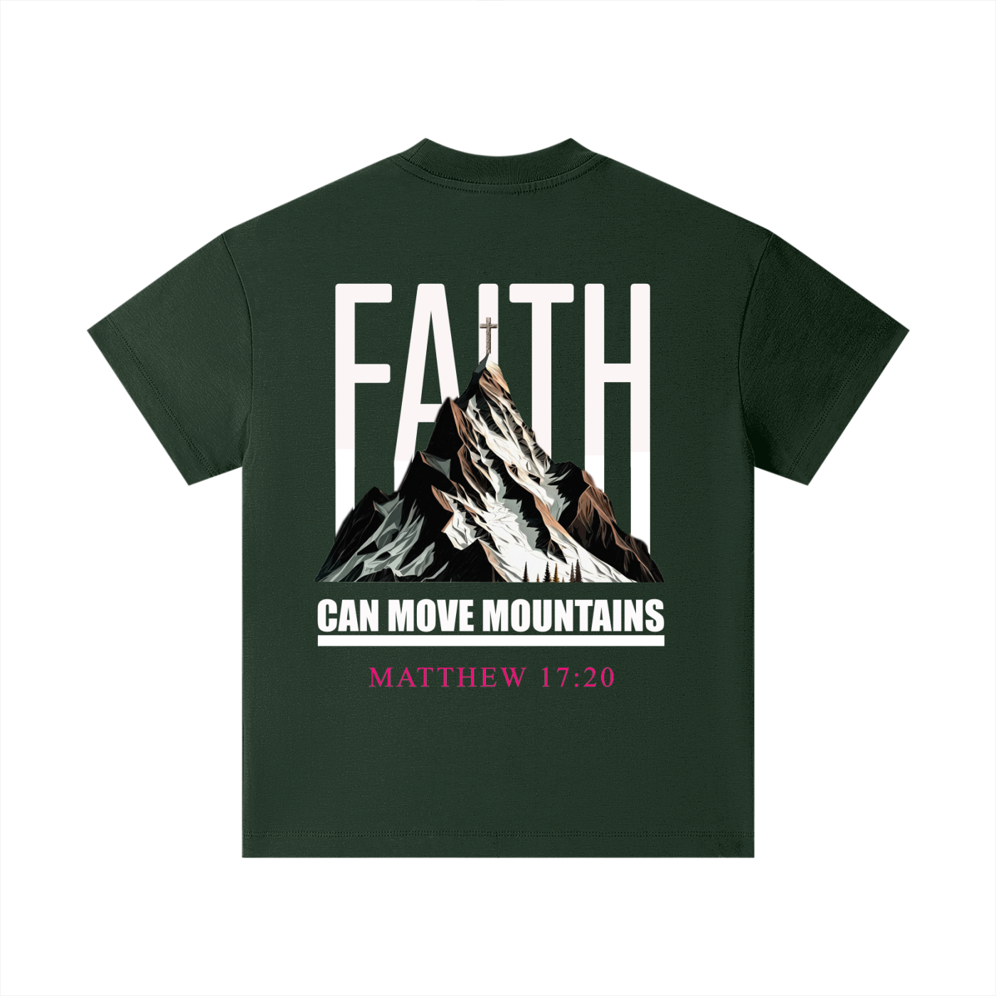 4GVIN "Faith Can Move Mountains" Pure Cotton Essential Kids T-Shirt
