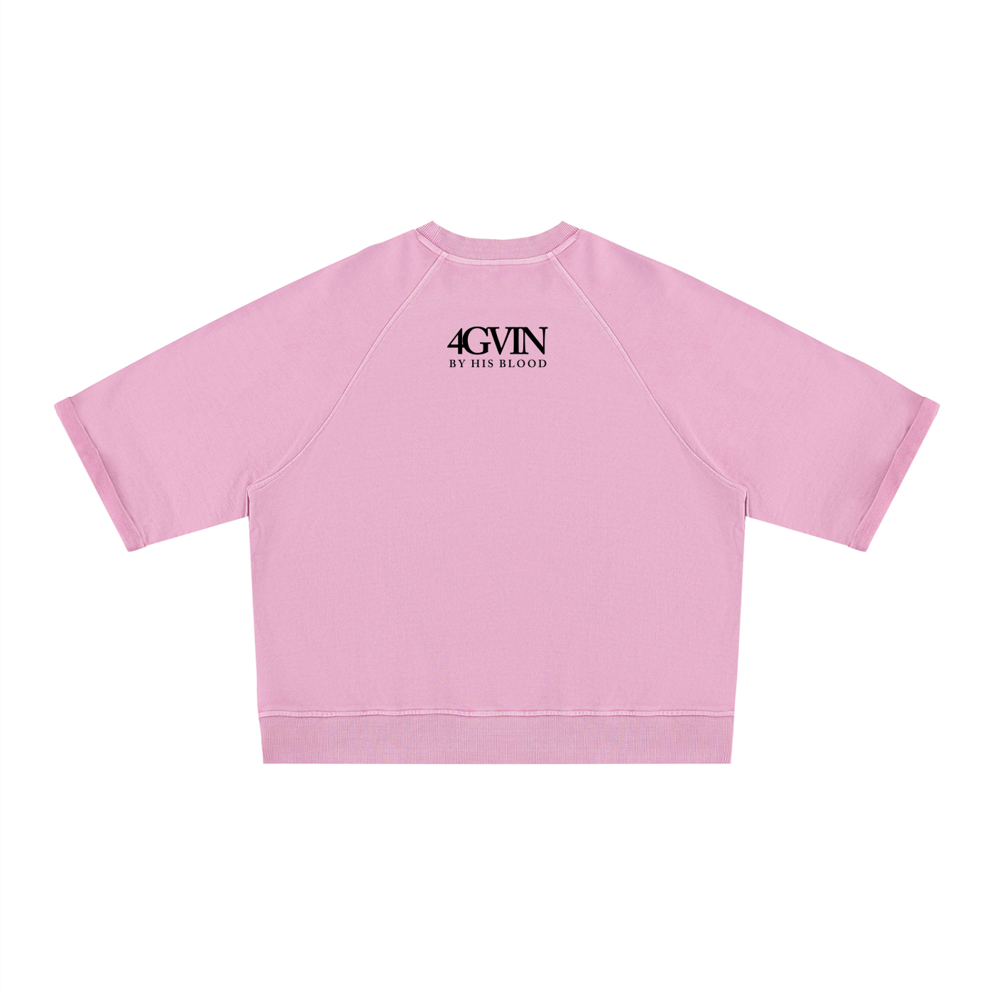 4GVIN Unisex Vintage Wash Boxy Short Sleeve Sweatshirt