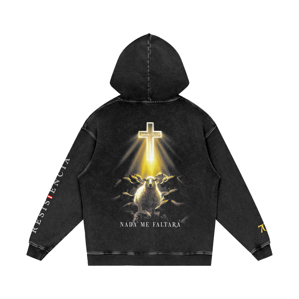 Snow Washed Loose Cotton Hoodie