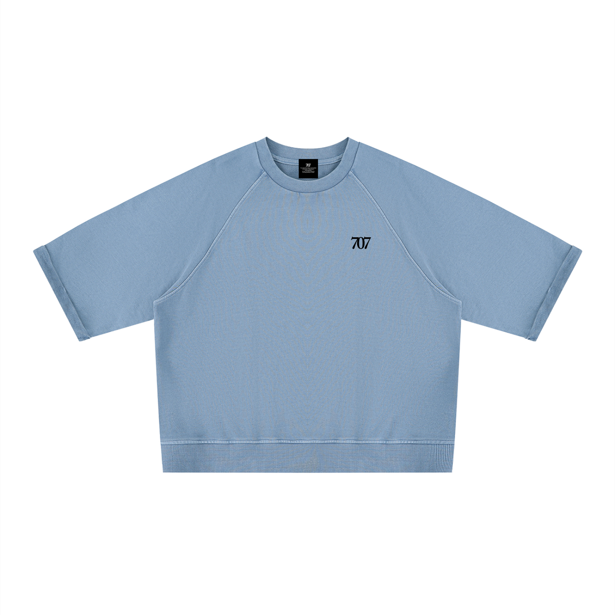 4GVIN Unisex Vintage Wash Boxy Short Sleeve Sweatshirt