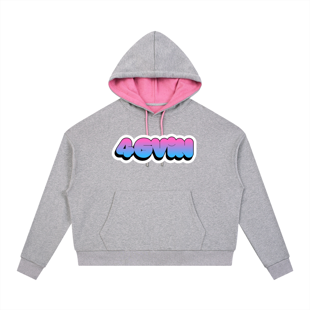 4GVIN Heather Gray & Pink "God is Good" Hoodie