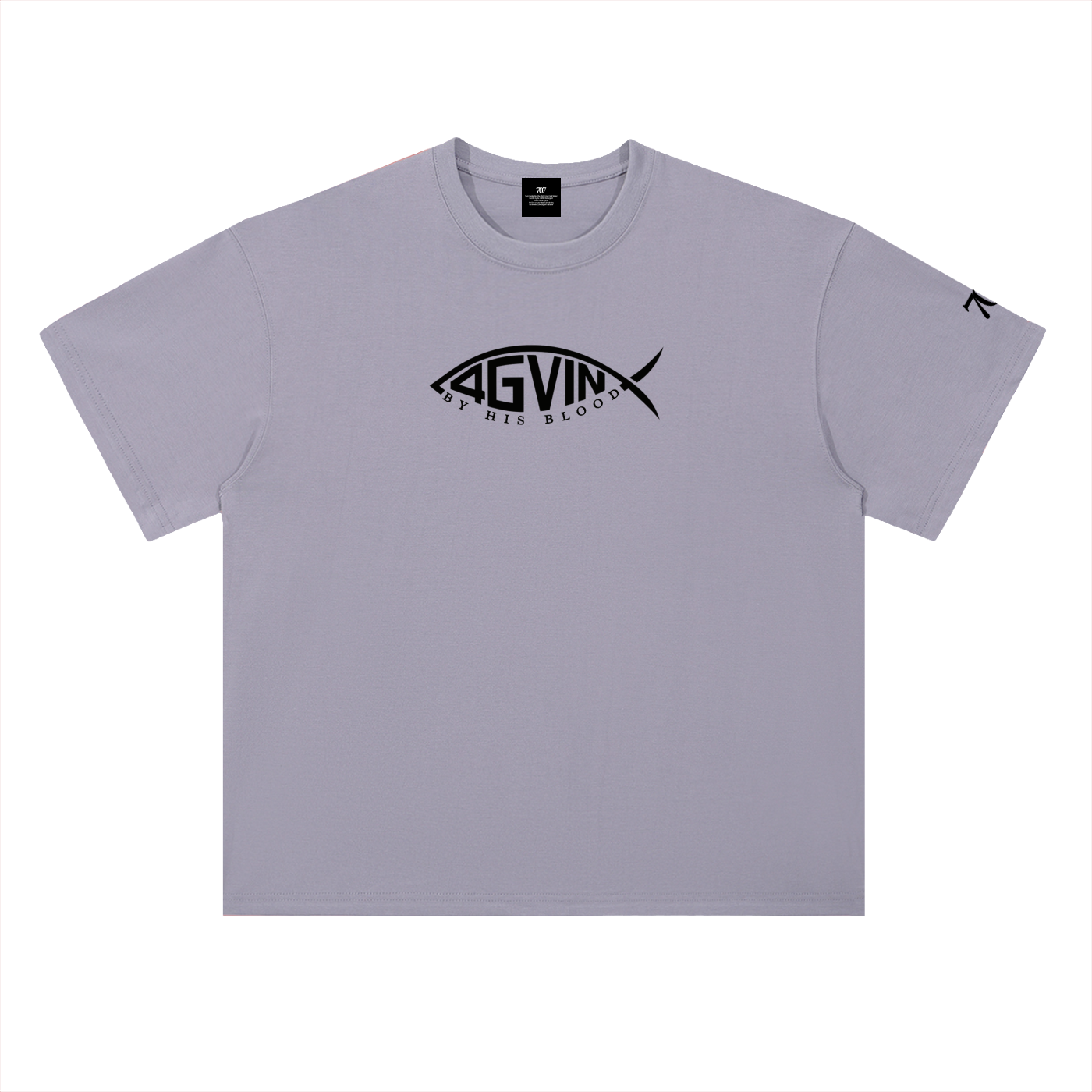 4GVIN ( PEZ IXOYE )   Drop Shoulder Cotton T-Shirt