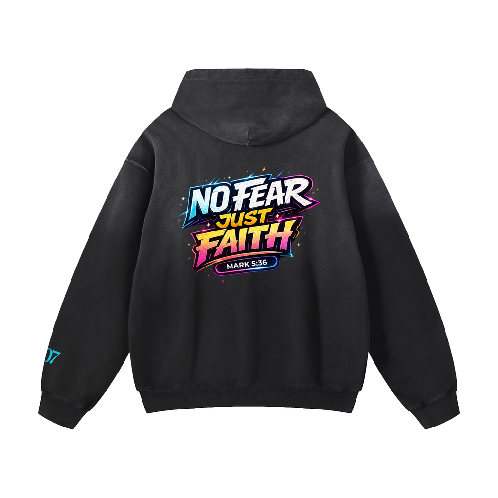4GVIN ( No Fear ) Heavyweight Sunfade Oversized Hoodie