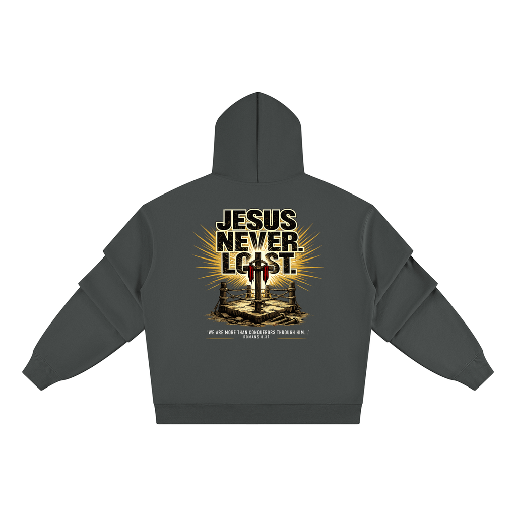 4GVIN ( No Lose ) Unisex Heavyweight Ruched Sleeves Hoodie